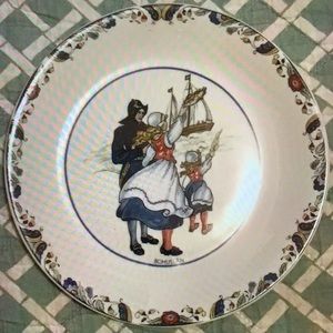 Swedish National Costumes by Rorstand Bread & Butter Plate 1081 VDN P555 AS. J.L